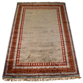 Light Blue Kashmir rug, India, 6.2 x 9.3ft