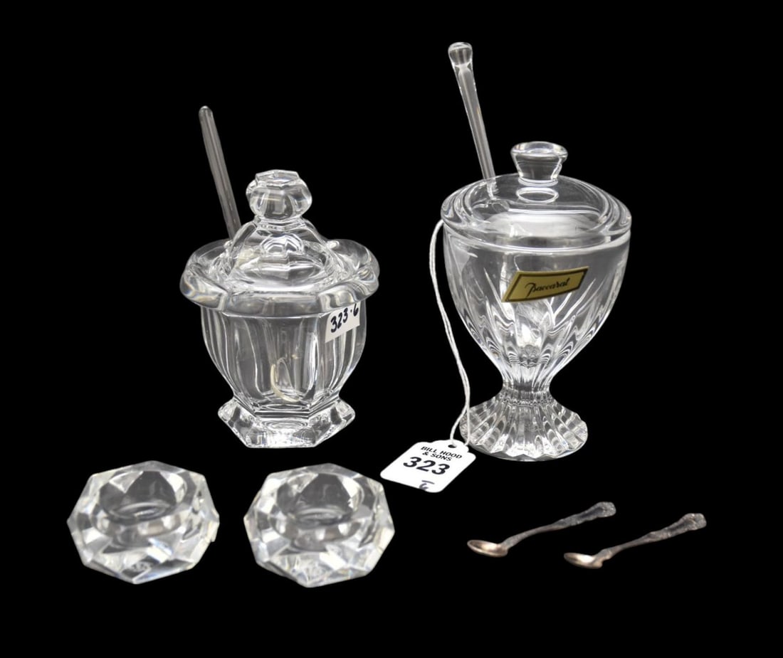 Group of Baccarat Crystal Condiment Jars and Salt Cellars - Grouping of Baccarat France crystal (1 of 6)