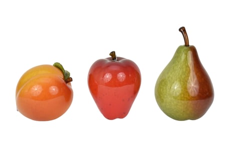 Three Cohn-Stone Studios Blown Glass Fruits - Three Cohn-Stone Studios (California) hand-blown art