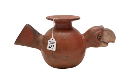 Pre-Columbian Colima Parrot Effigy Vessel - Mexico, Colima culture. A Parrot Effigy Vessel,