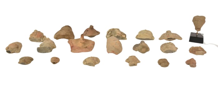 Large Collection of Pre-Columbian Pottery Head Fragments - C. 300 BCE - 750 CE Collection of 20