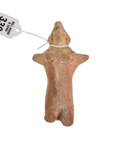 Near Eastern Terracotta Figure, Female, Possibly Astarte - 5 1/8" h, Condition: roughages and