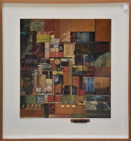 Jonathan Talbot- Mixed media collage, "Bulerias", pencil signed lower right, titled lower left,