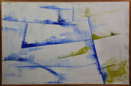 Modern Contemporary, oil on canvas, Abstract composition, unsigned, 30" x 49"