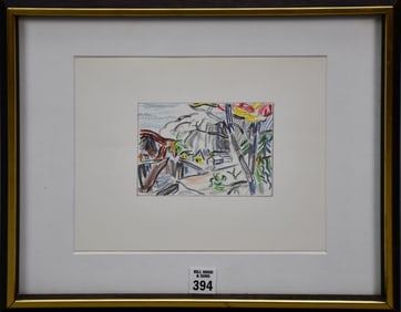 Roy Lichtenstein Offset Lithograph, The Modern Work.  3 1/2" x 5 1/8" image size, 12" x 15 1/4"