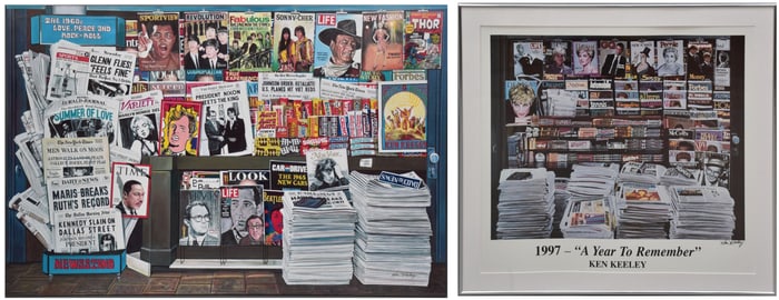 Ken Keeley giclee 22/375, year 2000, signed on verso, and hand signed lithograph poster, 1998 Offset