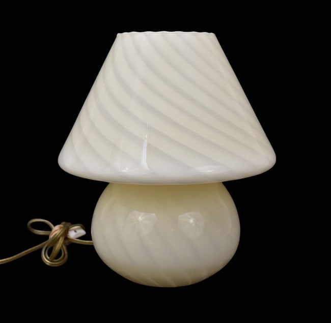 Murano Mushroom Boudoir Lamp, 11"h (1 of 6)