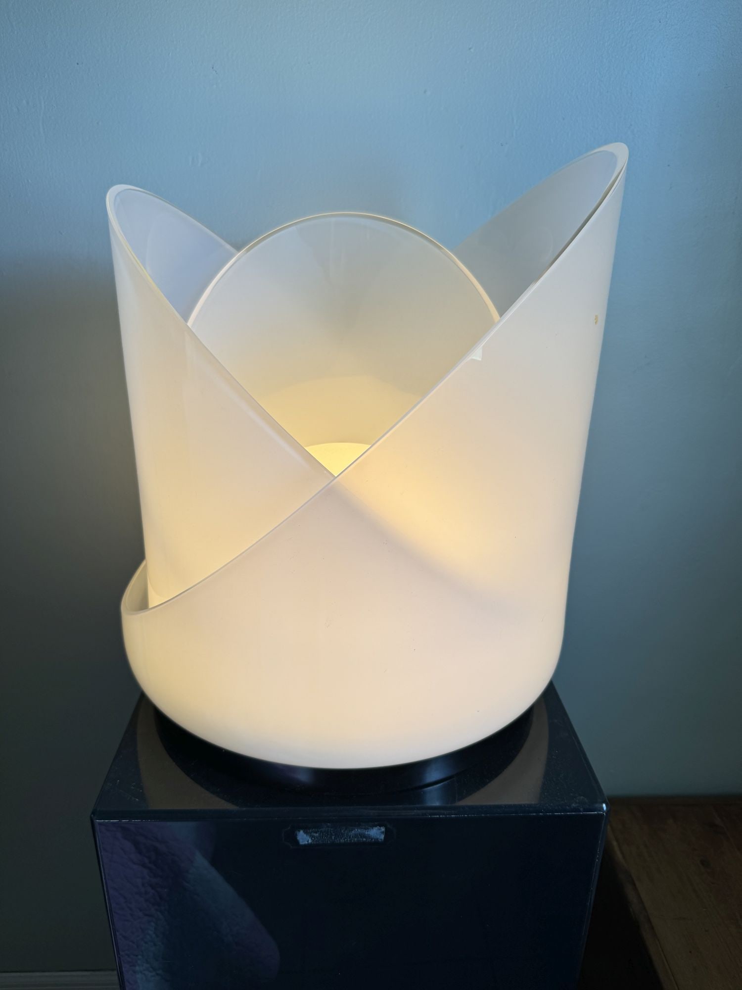 Carlo Nason (Italian, b. 1935); Mazzega (Italian) Glass Lamp. no marking apparent, Materials:: Carlo Nason (Italian, b. 1935); Mazzega (Italian) Glass Lamp. no marking apparent, Materials: glass, metal Dimensions (H, W, D): 16"h, 13"dia