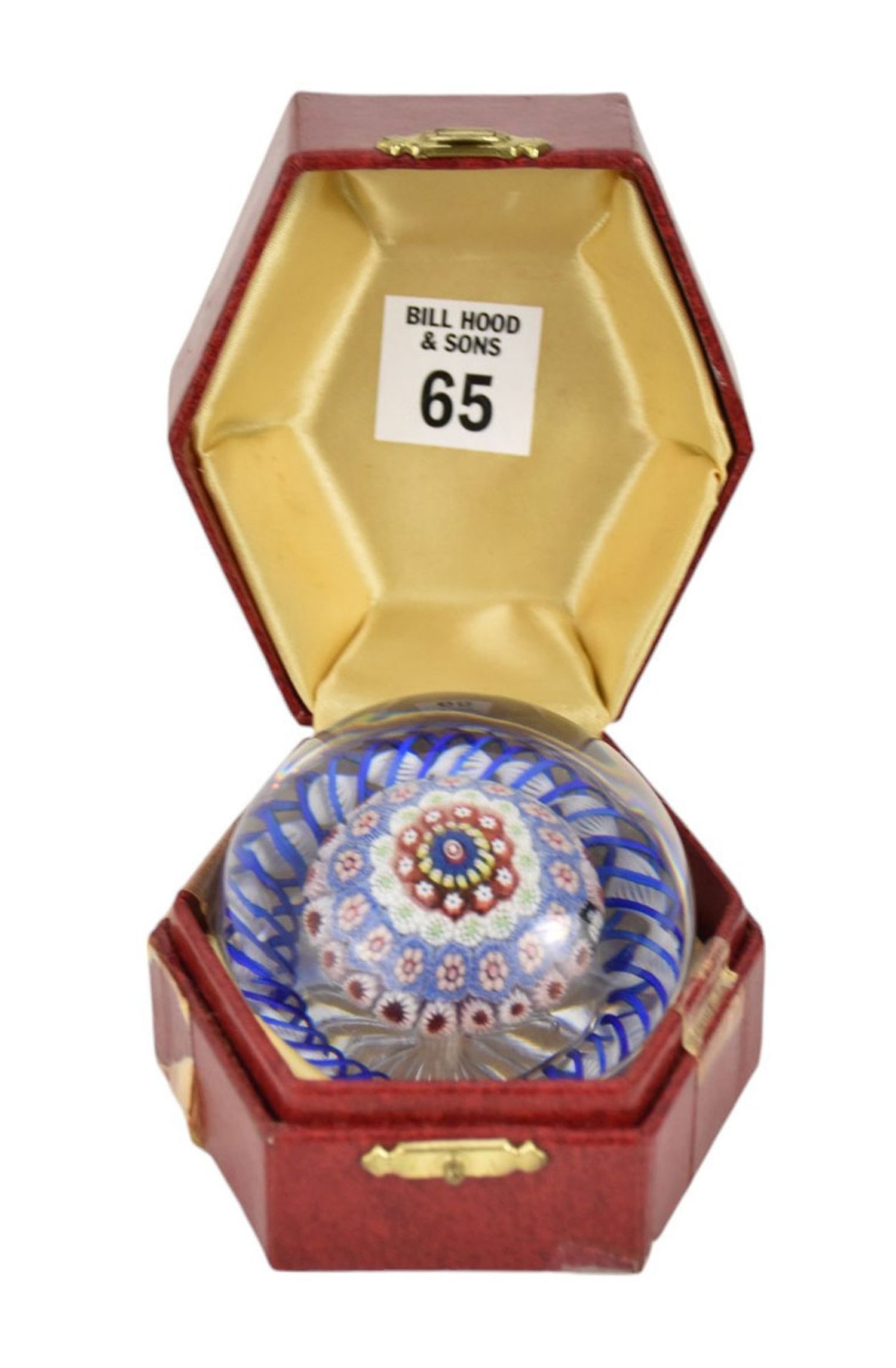 Murano Glass Paperweight, Floral Design, Box says Antique First Issue St. Louis 2: Murano Glass Paperweight, Floral Design, Box says Antique First Issue St. Louis 2 5/8" #2 Issue of 10, Marked SL 1848