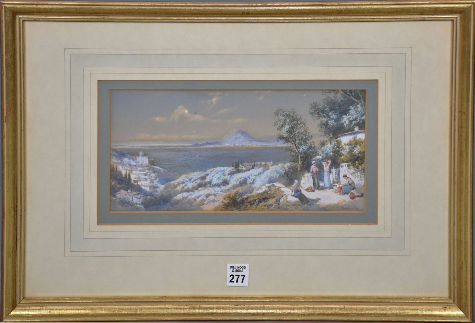 CHARLES ROWBOTHAM (British 1856 – 1921) Watercolor, 19th Century Comprising: CHARLES ROWBOTHAM (British 1856 – 1921) Watercolor, 19th Century Comprising of: B) Untitled, 1902 Depicting genre scene landscape mountain hill side view with four females and a child. Signed and da