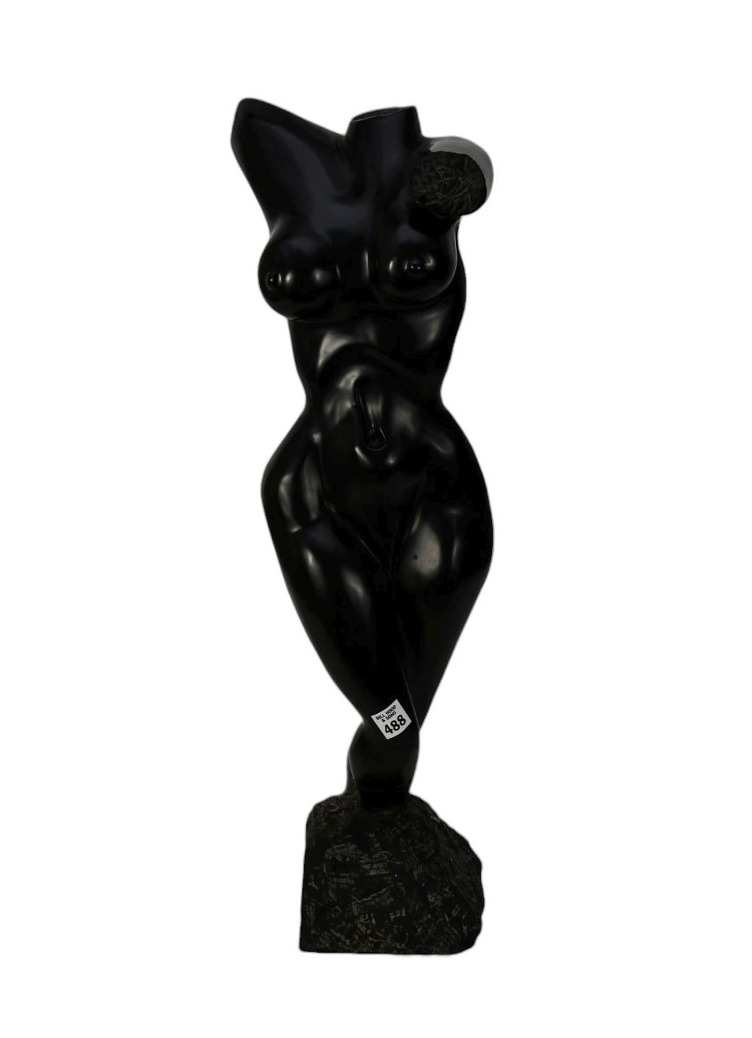 Nude Marble Sculpture of Female, Mario Guti Signature, 26 1/2"h (Repair/Crack): Nude Marble Sculpture of Female, Mario Guti Signature, 26 1/2"h (Repair/Crack)