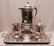 87: Victorian silver plate Assembled Tea Set, kettle wi