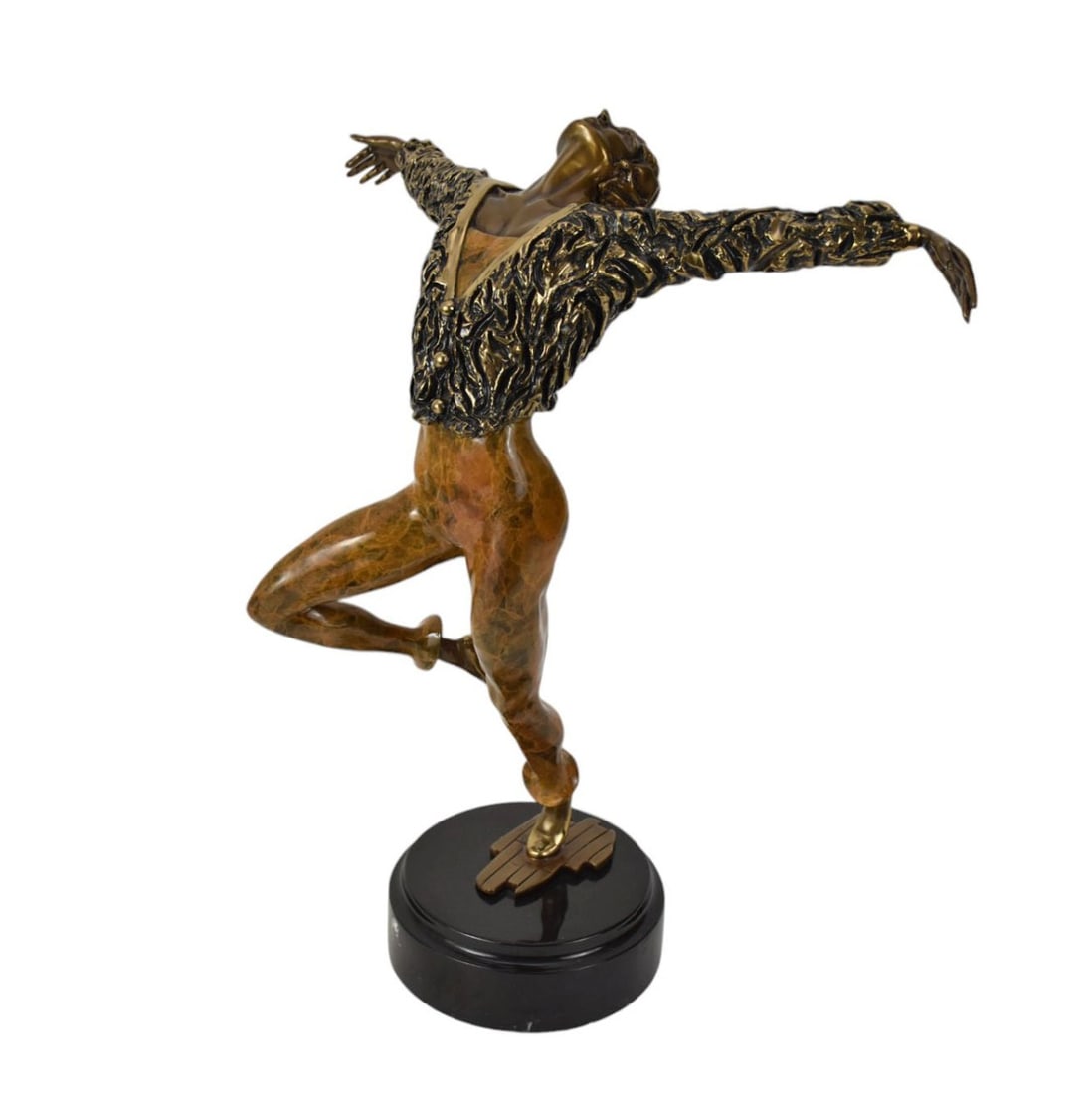 Ron Sheila Ruiz Bronze, Male Dancer on Marble Base, Signed R. S. Ruiz 97, 27/175, 18"h x 16"w (arm (1 of 7)