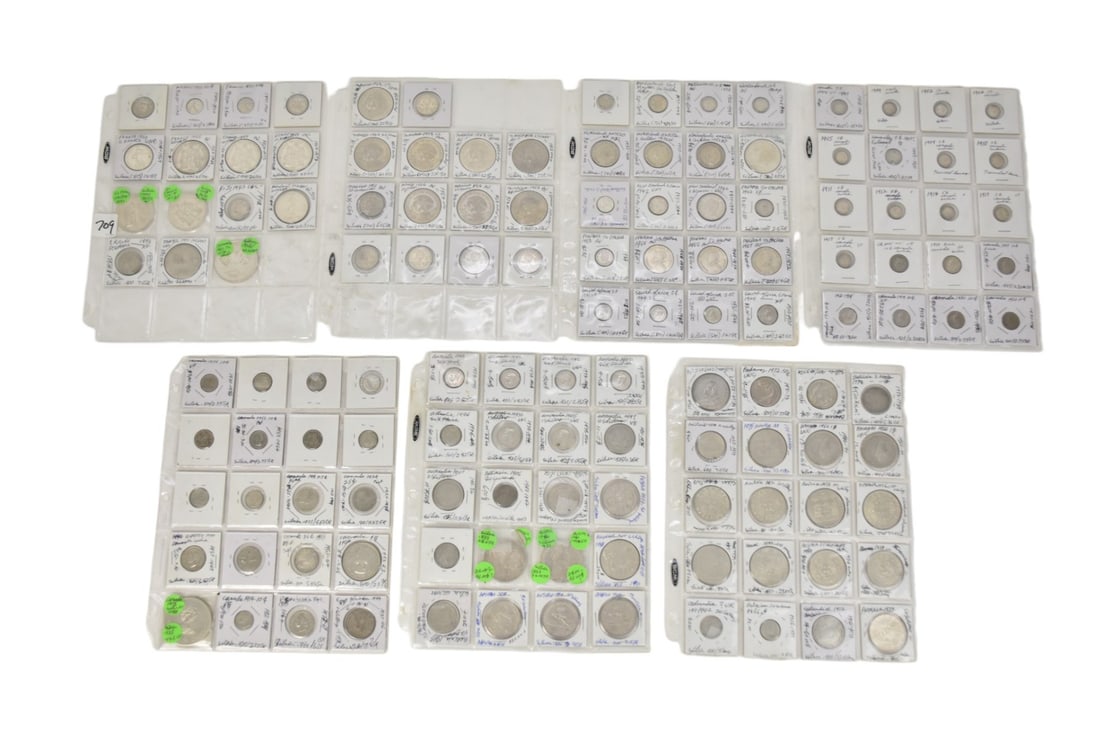 129 Silver Foreign Coin Lot.  Coin range from 40% - 90% Silver approx. 41.6 ozt  Coins from France, (1 of 13)