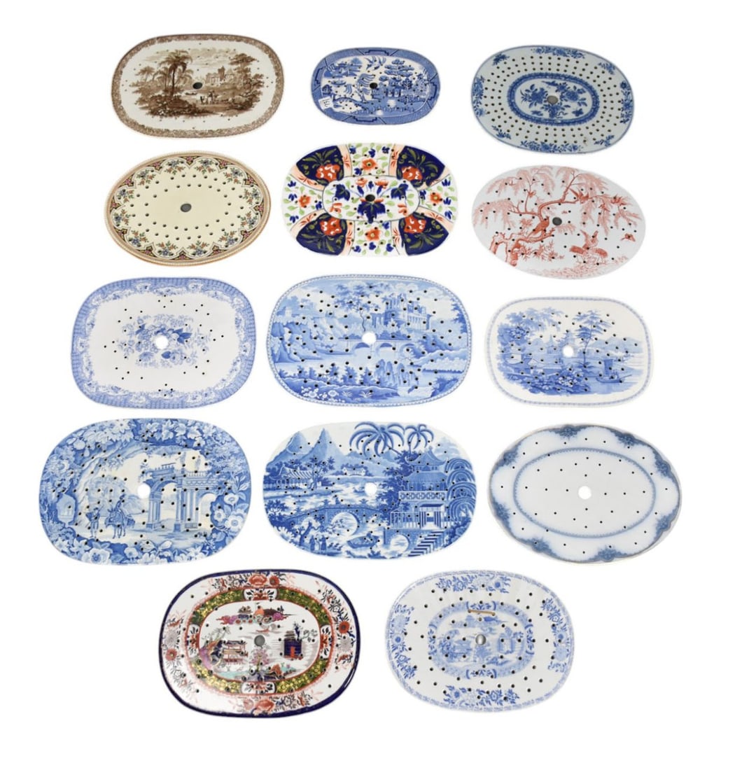 14 Assorted Strainers, 19th & 20th C, Staffordshire, Masons and Clews (1 of 16)