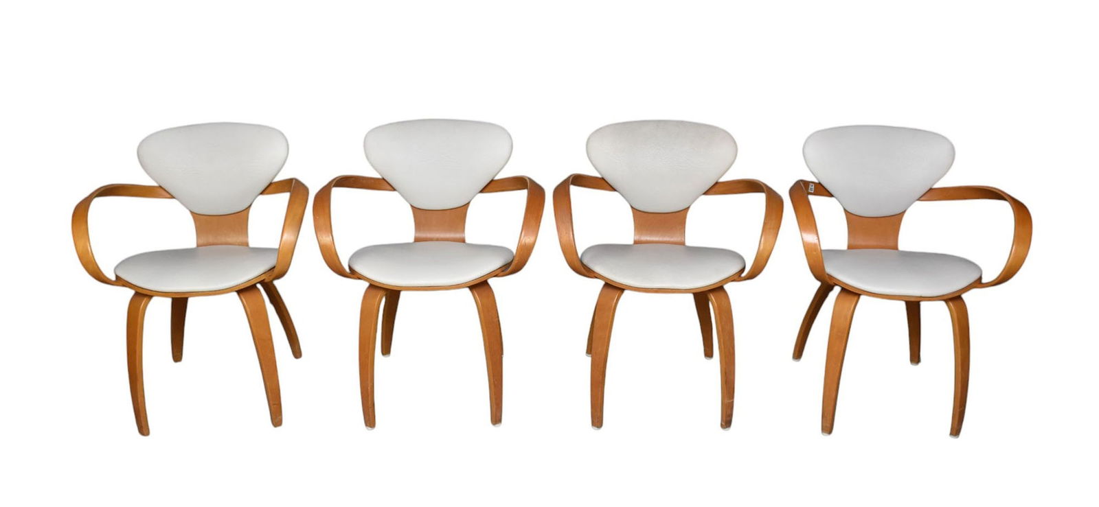 4 Modern Bentwood Armchairs, Label Plycroft Inc. Rockwell II, Lawrence Mass, 24"d, 26"w  x 31"h (1 of 13)