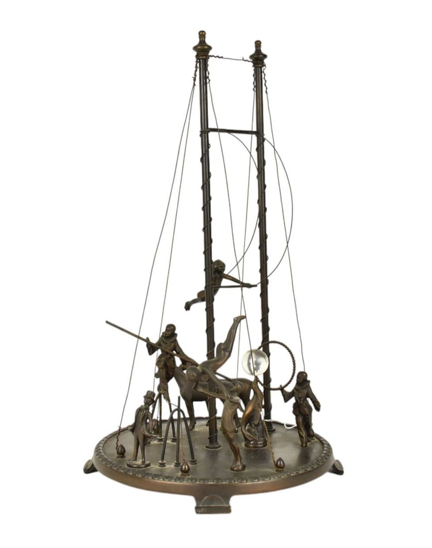 Bronze Figural Circus Ring Scene Group, C. Mid-20th Century, "Le Grand Chapiteau", #FG123, 20"h x (1 of 11)