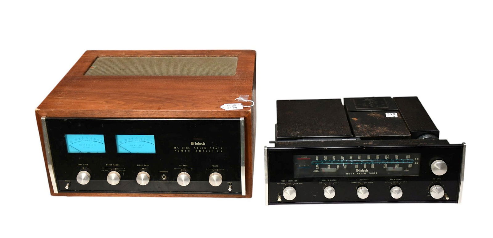 McIntosh MC2105 Solid State Amplifier & MR74 AM/FM Tuner- Two vintage McIntosh Hi-Fi Stereo (1 of 6)