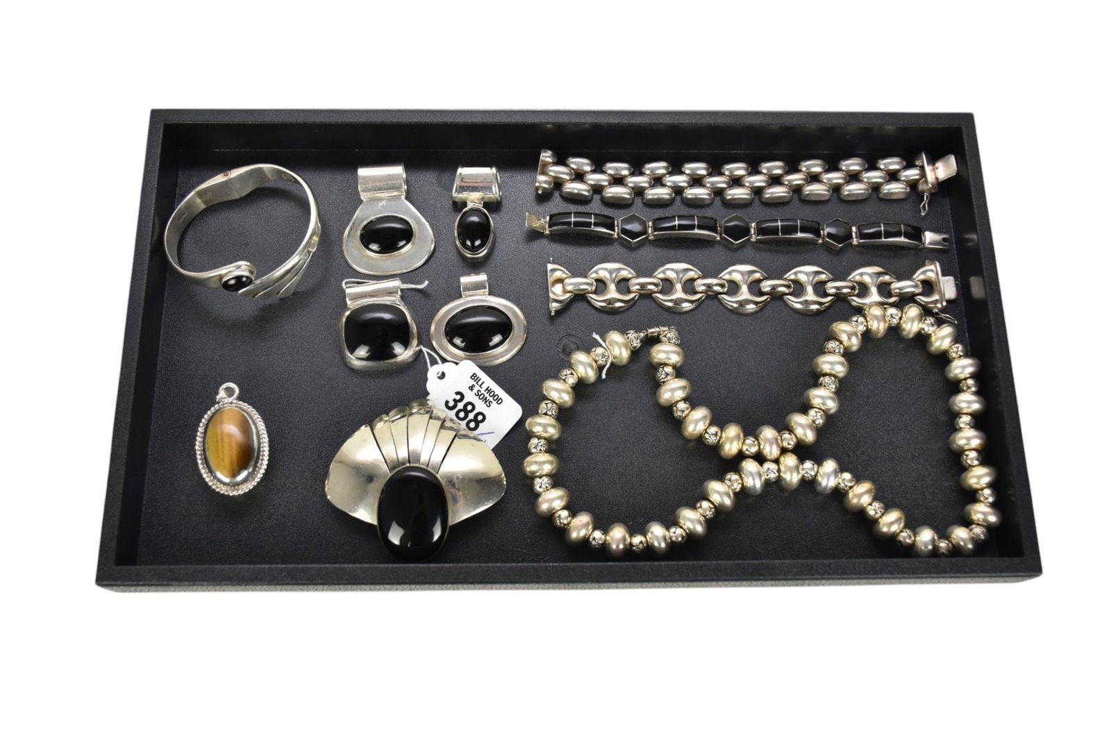 11 Sterling Silver Jewelry Lot Necklace, Bracelets and Pendants.  4 Bracelets 6.5" - 7.5" 1 necklace (1 of 5)