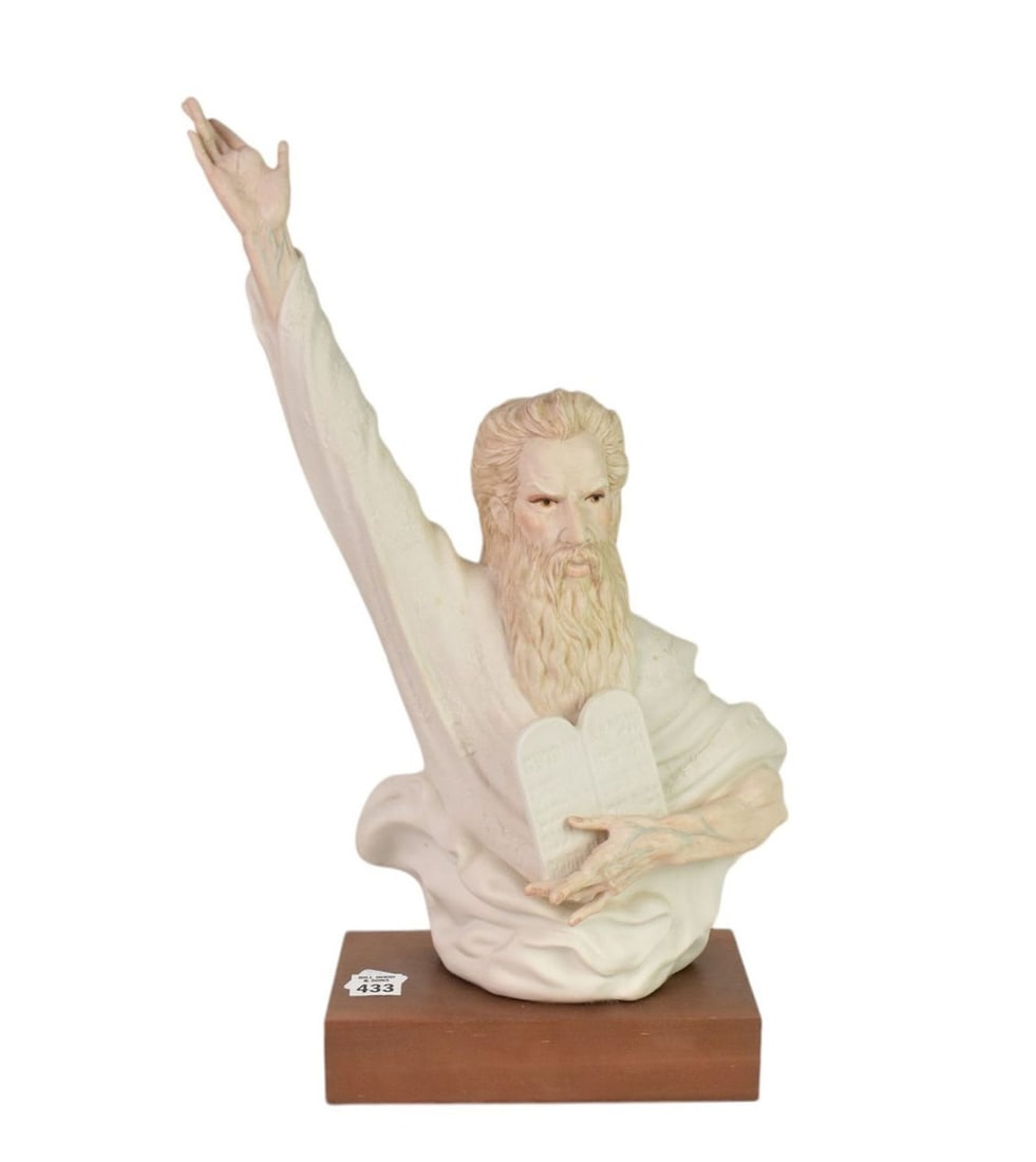 Cybis Moses figurine,  American 20th century bisque porcelain, “The Great Lawmaker??; modeled by (1 of 8)