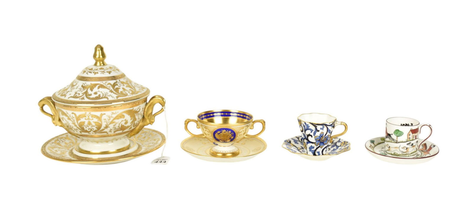 Grouping of Fine European China, Le Tallec, Coalport, Lamm & Crown Staffordshire - Eight pieces of (1 of 11)