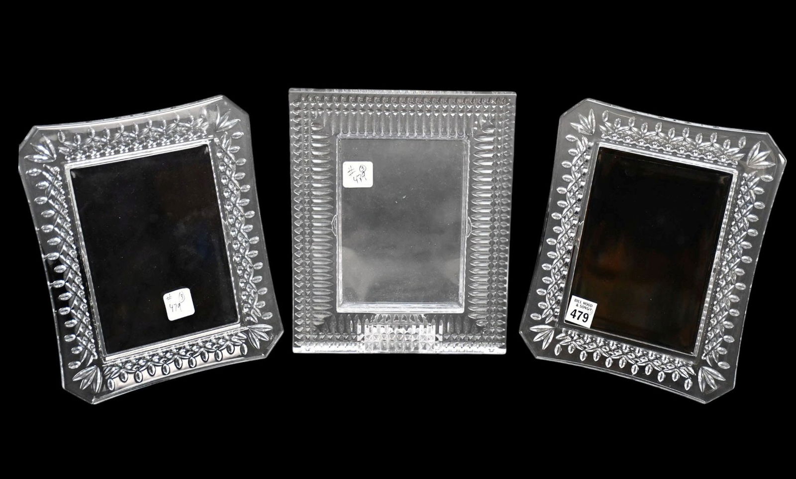 Three Waterford picture frames 7" x 5" two Lismore pattern one Lismore diamond pattern. Overall (1 of 6)