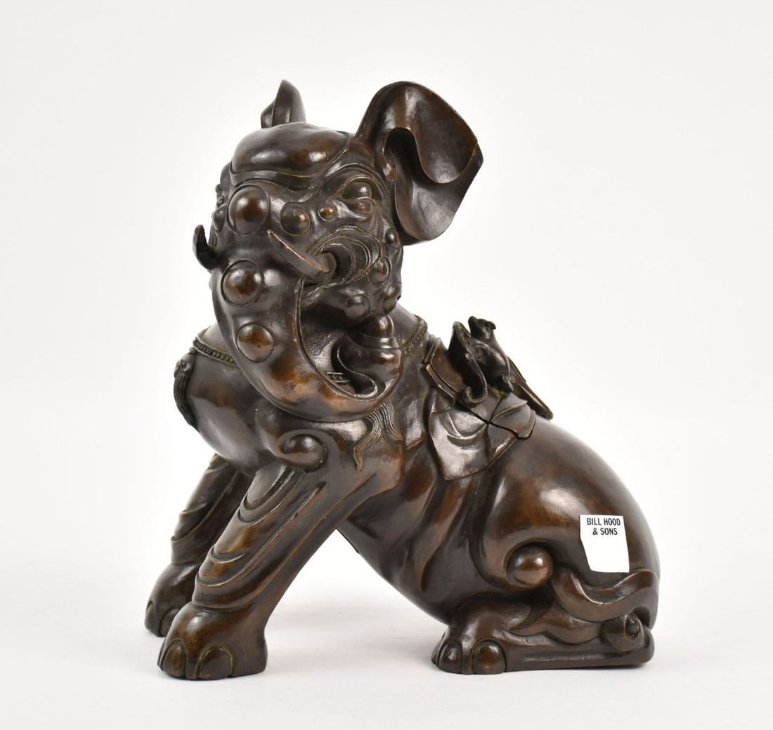 Bronze Seated Elephant Censer, Qianlong's Taiping Ascent in Qing Dynasty, 10"h x 9"w: Bronze Seated Elephant Censer, Qianlong's Taiping Ascent in Qing Dynasty, 10"h x 9"w