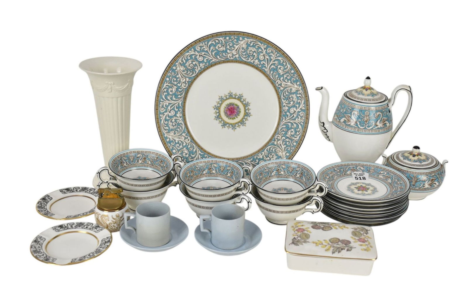 Lot of Wedgwood Florentine partial tea set accompanied with an assortment of various Wedgwood pieces (1 of 7)