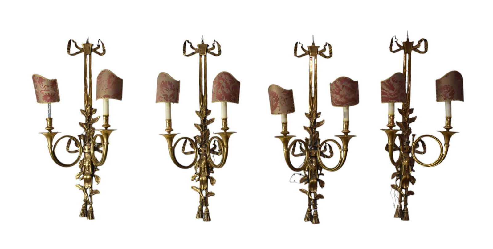 4pc. 19th Century French Ormolu - Two Branch Wall Sconces... pd. 19K (1 of 7)
