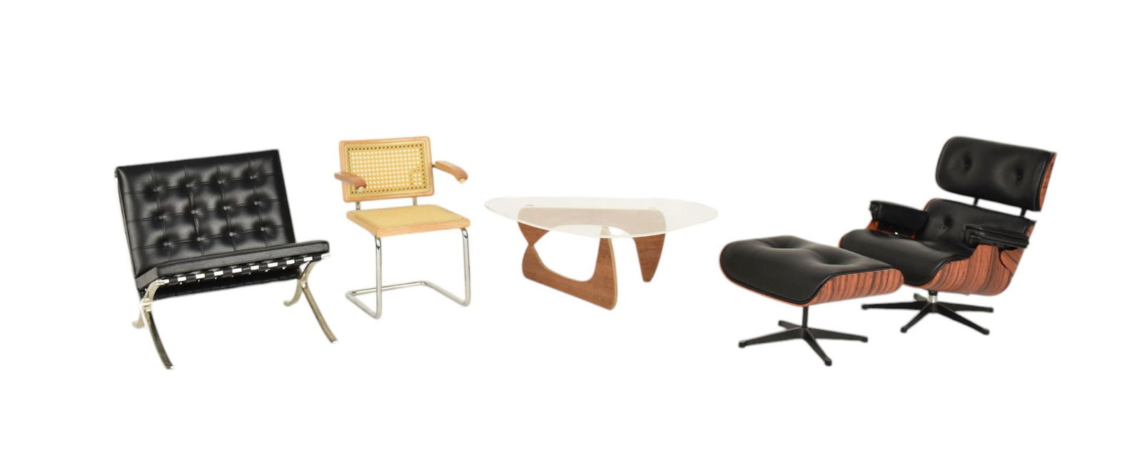 5 Pieces Miniature MCM Designer Furniture, Vitra Style - A collection of MCM designer furniture in (1 of 6)