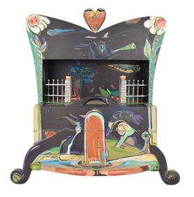 Tommy Simpson (American, b. 1939)  Musical Jewel Box,  multiple drawers, together with book - The