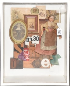 Janes World Assemblage by Leo Kaplan - 1975. exhibited "Mixed Emotions"  Jan 9- Feb 7 1998 at the