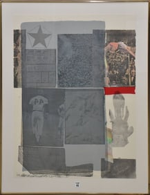 Robert Rauschenberg (1925-2008 New York) Silkscreen BACK OUT- 1979.  edition 43/100. approx. 31 x