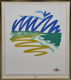 Tom Wesselmann Seascape Tondo-1993.  sheet size 36 x 29 pencil signed bottom center. Edition 23/30.