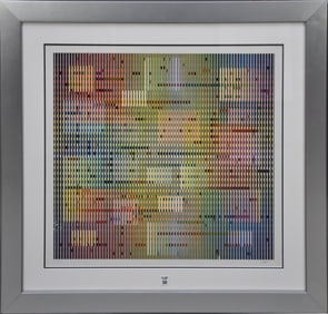Yaacov Agam (Israeli b.1928) Silkscreen Print on acrylic, signed low right and number 91/200. Sight