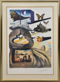 Salvador Dali pencil signed lithograph "Normandie limited edition # 152/300.  34 x 24inches.  over
