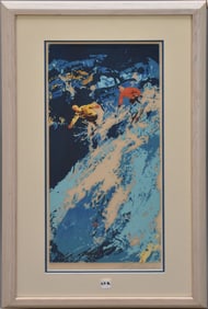 Leroy Nieman (American 1921-2012) Serigraph, SKI SLOPE -973. depicting two downhill skiers in motion