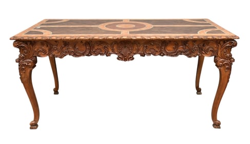 French Louis XV Table- Late 19th Century. Faux Painted top...  pd. 17K.