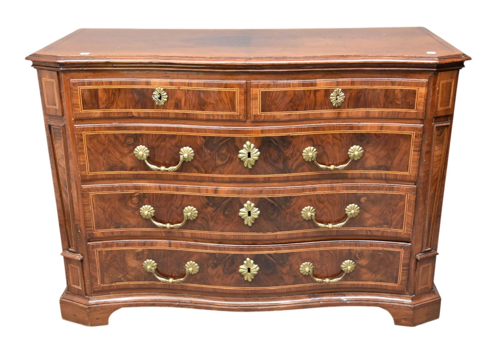 18th Century Louis XV Chest of Drawers, A molded top over two long drawers (1 of 11)