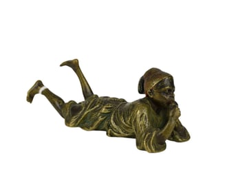 Franz Bergman (1838-1894) Austrian Cold-Painted Bronze Orientalist Figure - An Austrian cold-painted