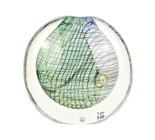 FABIO TOSI Vetri Cenedese Murano Vase - Italian. C. 1970s. A round thick-walled Murano glass vase.