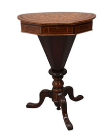 French Empire Trifed Table, 39"h x 12"w