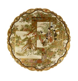 A Fine Meiji Period Satsuma Dish, Japanese - Japan, Meiji Period, ca. 1868 - 1912. A fine Satsuma