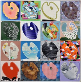 Paul Giovanopoulos (American b. 1939) Acrylic and mixed mediums on canvas, Palette ll - 1992. 48 x