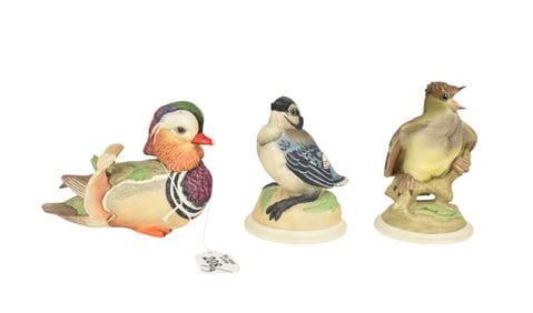 3 Boehm Porcelain Birds, Approx. 4 1/2"h x 4"w