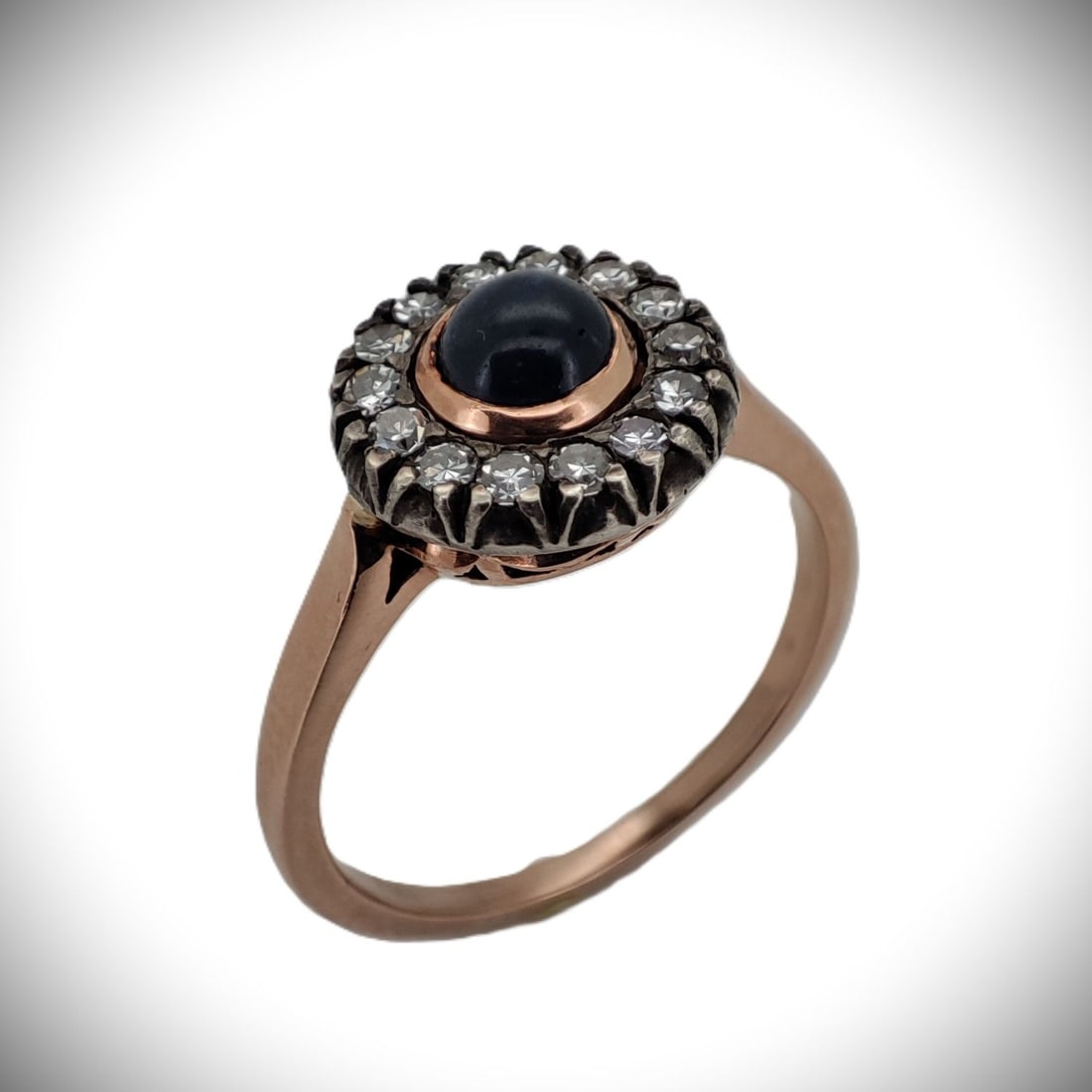 Vintage Imperial Faberge Era Rose Gold Diamond Sapphire (1 of 5)