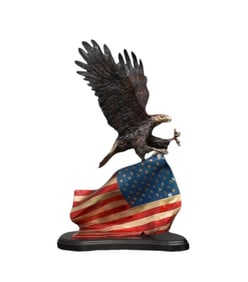 Laran Ghiglieri (American, 20th/21st century)  "Brave Glory" Eagle Bronze Sculpture - 2010