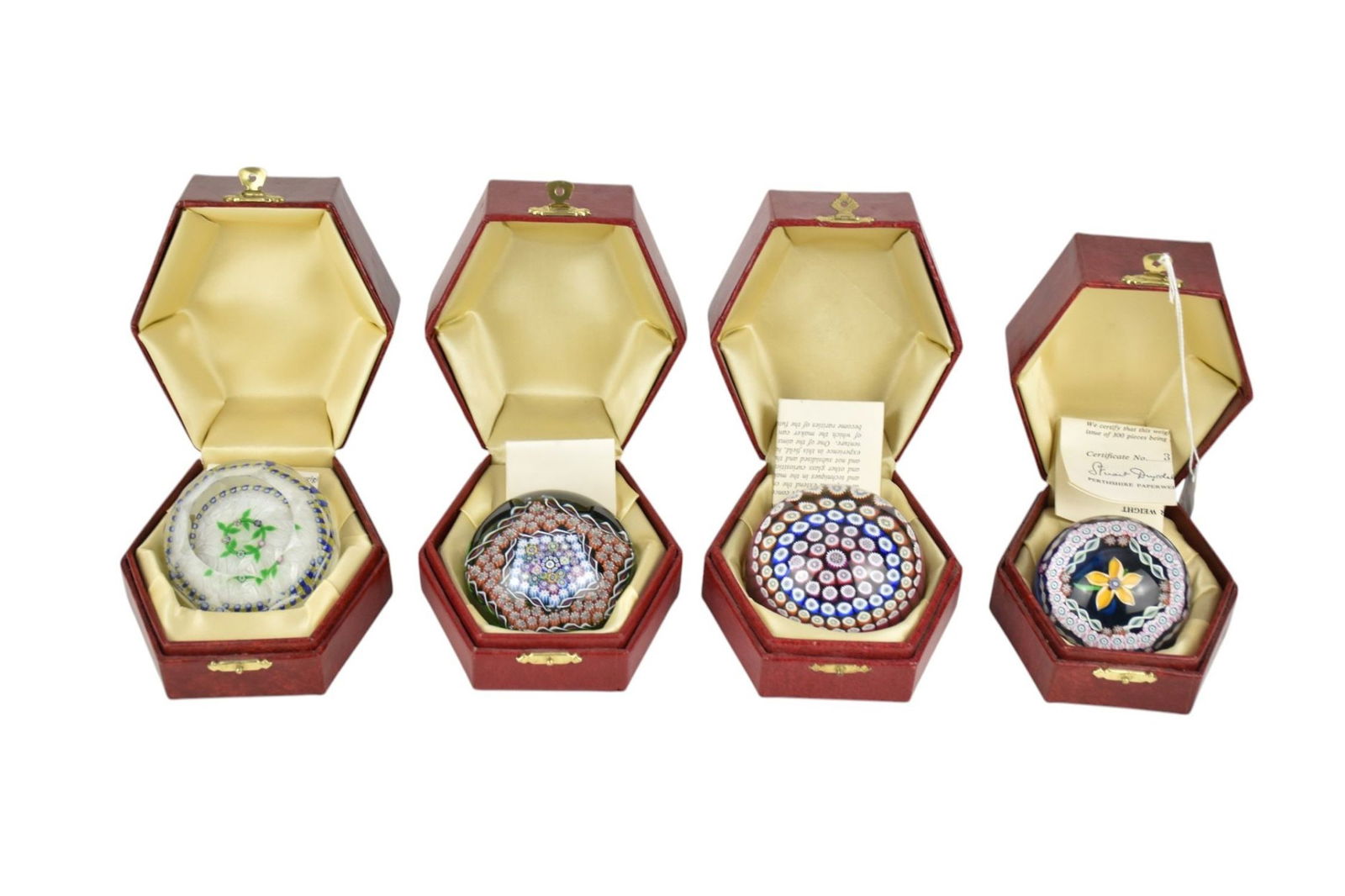 Collection of 4 Limited Edition Perthshire Millefiori Paperweights in Orig. Boxes - A group of four (1 of 10)