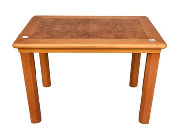 Maple Side Table, Burled Wood, Impressed Larson Furniture, 20 1/2"h x 29"w