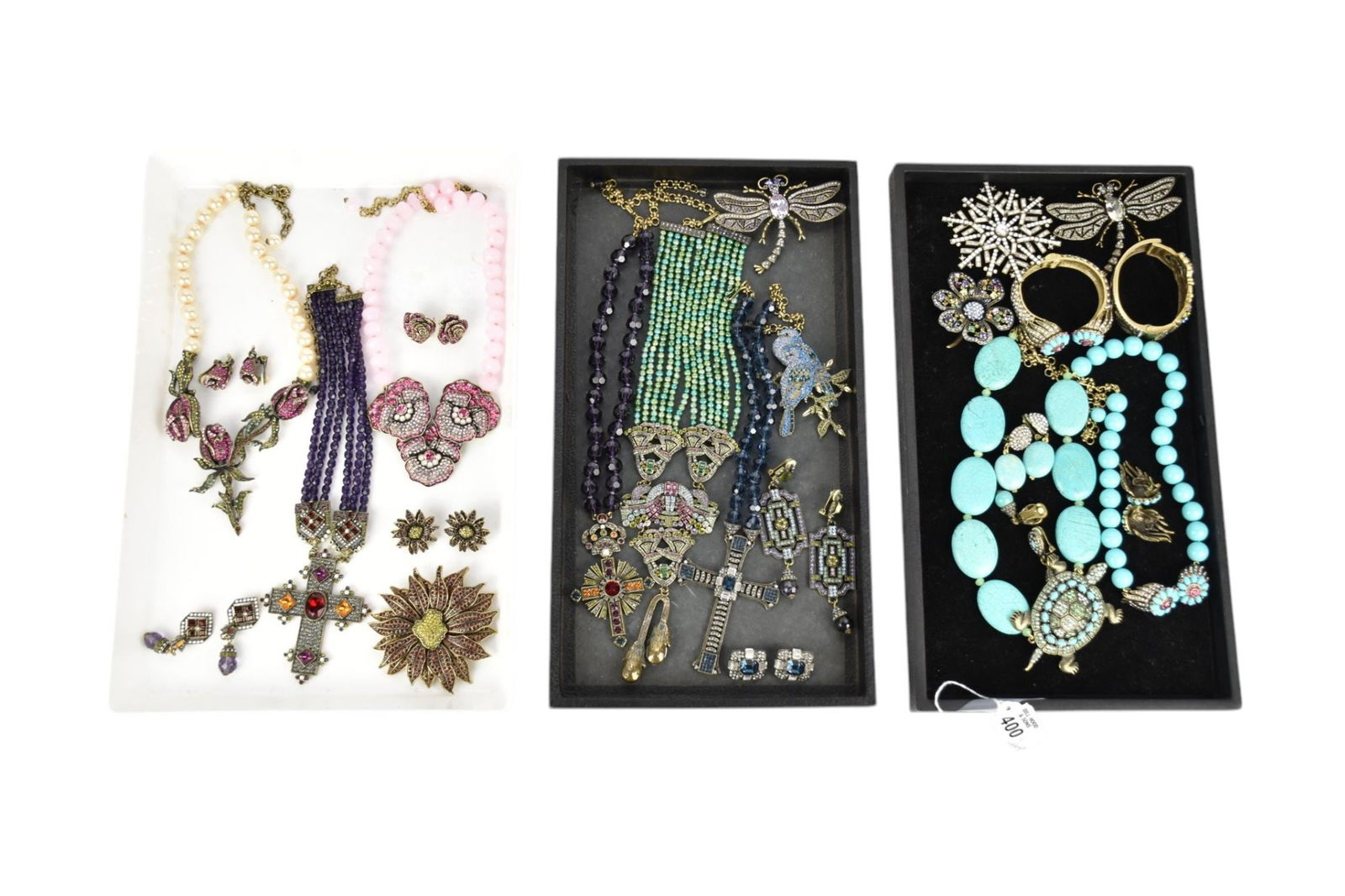 Heidi Daus Designer Costume Jewelry Lot. Necklaces, Bracelet, Earrings and Brooch. All signed (1 of 6)